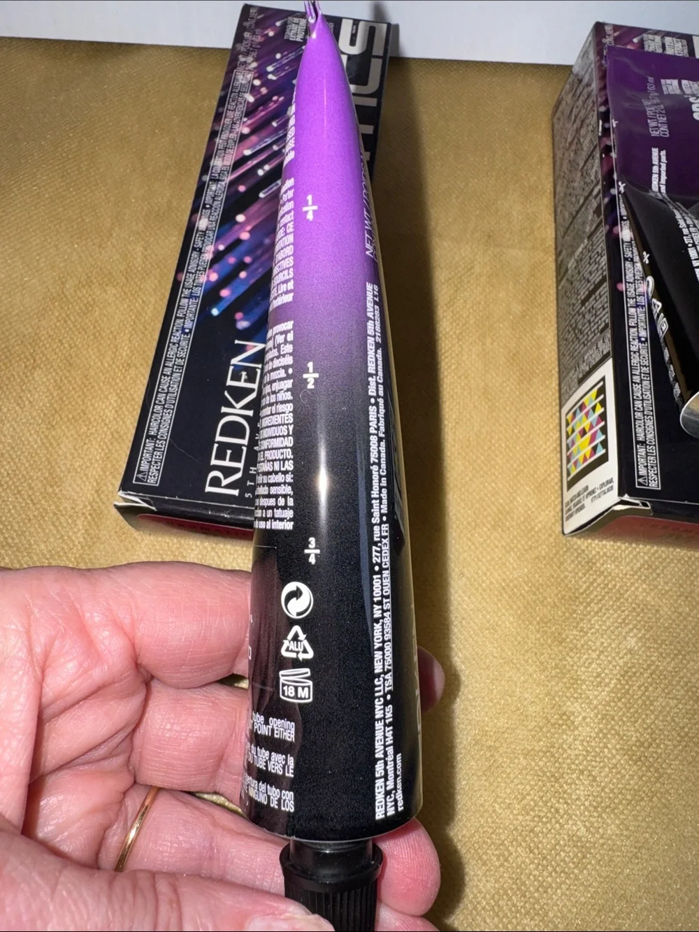 Redken Chromatics Hair Color Tube and Boxes - Purple and Black